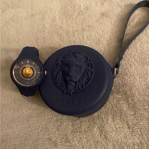 Versace Dark Blue and Gold Watch